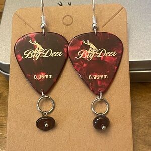 Big Deer Multicolor Guitar Pick Earrings